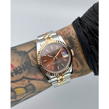 Custom Seiko Mod • 2-Tone Chocolate Rose Gold DateJust • 36mm